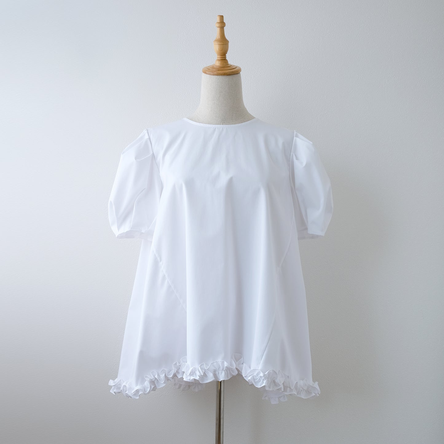 Puff sleeve hem frill blouse LA0123